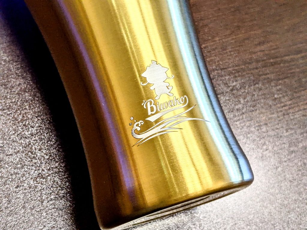 記念ロゴをレーザー刻印したゴールドビアタンブラーの製作　2023年12月27日